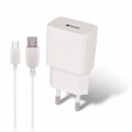 MAXLIFE TRAVEL FAST CHARGER 2.1A + MICRO USB DATA CABLE white