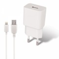 MAXLIFE TRAVEL FAST CHARGER 2.1A + LIGHTNING DATA CABLE white