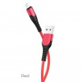 HOCO U80 COOL SILICONE CHARGING CABLE FOR MICRO, ΚΟΚΚΙΝΟ 1.2m
