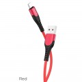 HOCO U80 COOL SILICONE CHARGING CABLE FOR LIGHTNING, ΚΟΚΚΙΝΟ 1.2m