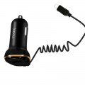HOCO Z14 SINGLE PORT WITH MICRO USB CABLE CAR CHARGER ΜΑΥΡΟ