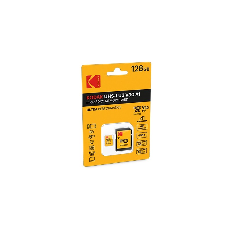 Memory Card microSD 128GB CLASS 10 KODAK ULTRA PERFORMANCE with adapter