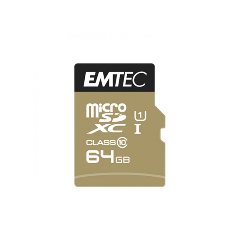 Memory Card microSD EMTEC UHS-I U1 ELITE GOLD 64GB CLASS 10