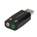 VIVANCO USB 2.0 AUDIO ADAPTER  FOR SOUNDCARD AND HEADSET black