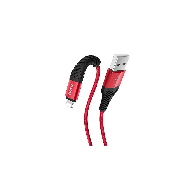 HOCO USB TO LIGHTNING DATA CABLE 1m COOL X38 red