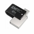 ΣΤΙΚΑΚΙ ΜΝΗΜΗΣ EMTEC 64GB (DUAL) USB 2.0 MICRO USB T260