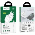 HOCO TRAVEL CHARGER N2 2A + DATA CABLE LIGHTNING white