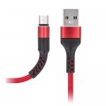 MAXLIFE FAST REINFORCED MICRO USB DATA CABLE 1m 2A red