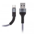 MAXLIFE FAST REINFORCED MICRO USB DATA CABLE 1m 2A grey
