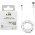 LIME TYPE C LONG USB 2.4A ΦΟΡΤΙΣΗΣ-DATA 2m LUC02 WHITE