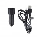 Maxlife MXCC-01 car charger 2x USB 2.4A black + microUSB cable