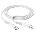 HOCO TYPE C TO TYPE C DATA CABLE 1m PD60W X70 white
