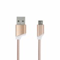 FOREVER MICRO USB DATA CABLE METAL GOLD 1m